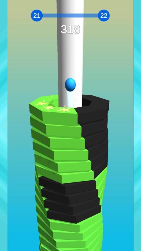 Stack ball разбей платформы screenshot 3