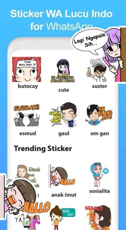 Sticker Lucu untuk WhatsApp WAStickerApps screenshot 2