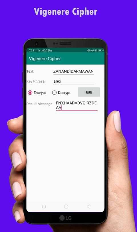 Vigenere Cipher screenshot 2