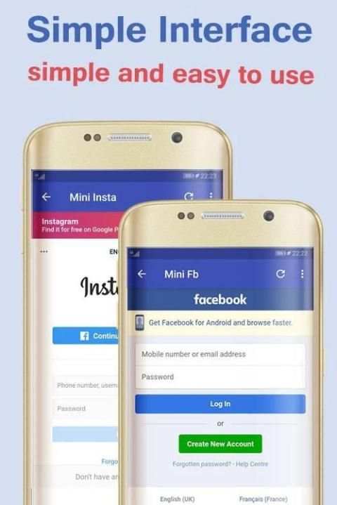 Mini for facebook and instagram screenshot 5