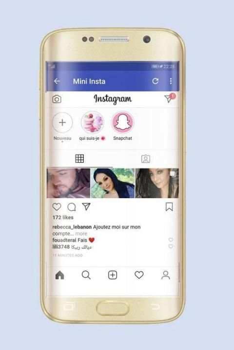 Mini for facebook and instagram screenshot 1