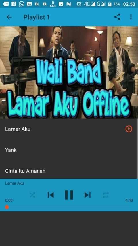 Wali Band - Lamar Aku Offline screenshot 3