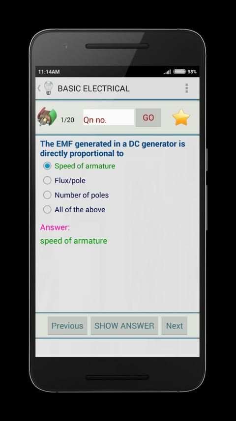 Basic Electrical Quiz (MCQ) screenshot 3