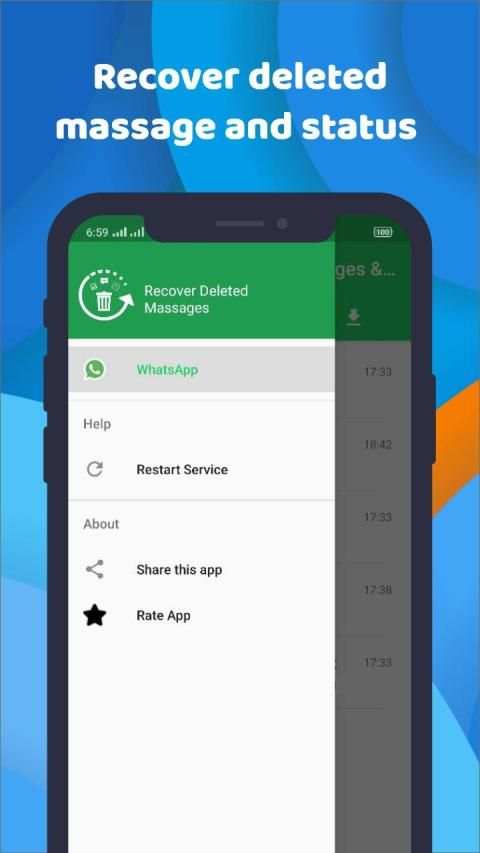 Recover deleted messages & status download screenshot 4