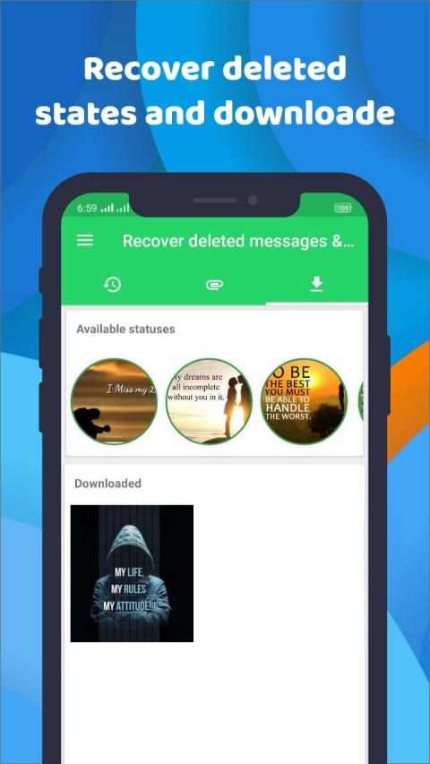 Recover deleted messages & status download screenshot 2