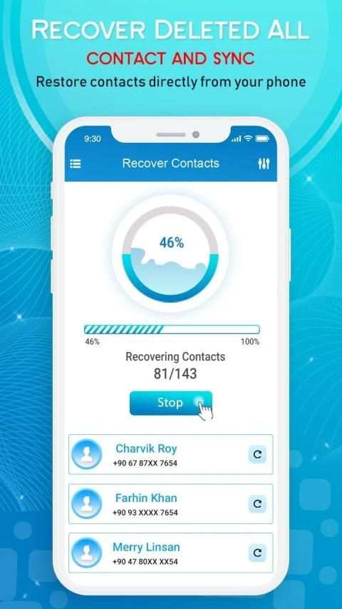 Recover Deleted Contacts - Backup, Export, Restore screenshot 4