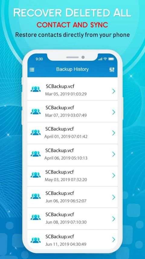 Recover Deleted Contacts - Backup, Export, Restore screenshot 2