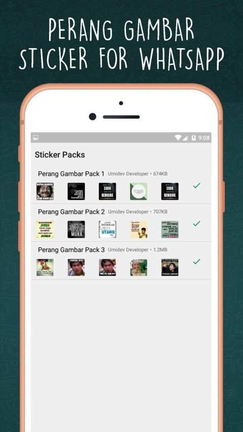 Perang Gambar Sticker Lucu WAtsapp Indonesia screenshot 4