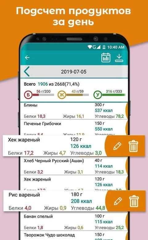 Счетчик калорий screenshot 4