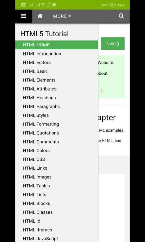 W3Schools स्क्रीनशॉट 6