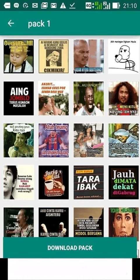 2020++ Stiker WA Perang Gambar Sunda WAStickerApp screenshot 7