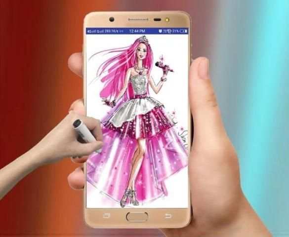 Barbie Doll Coloring Pages Drawing screenshot 3