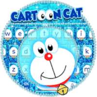 Blue Cartoon Cat Keyboard Theme