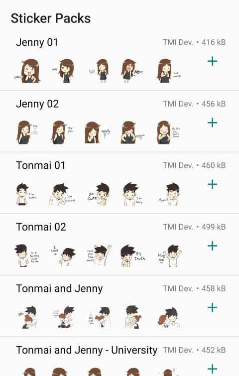 Stickers Tonmai and Jenny screenshot 6