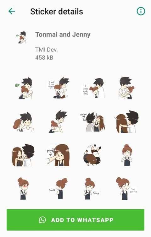 Stickers Tonmai and Jenny screenshot 2