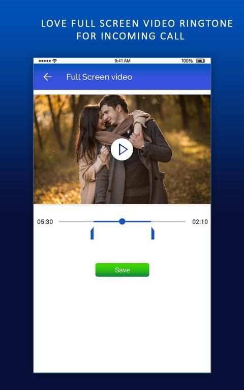 Love Full Screen Video Ringtone For Incoming Call screenshot 1