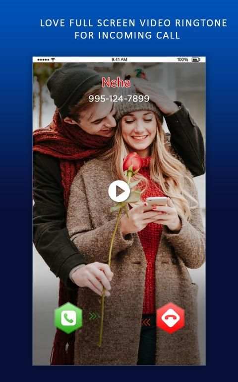 Love Full Screen Video Ringtone For Incoming Call स्क्रीनशॉट 4