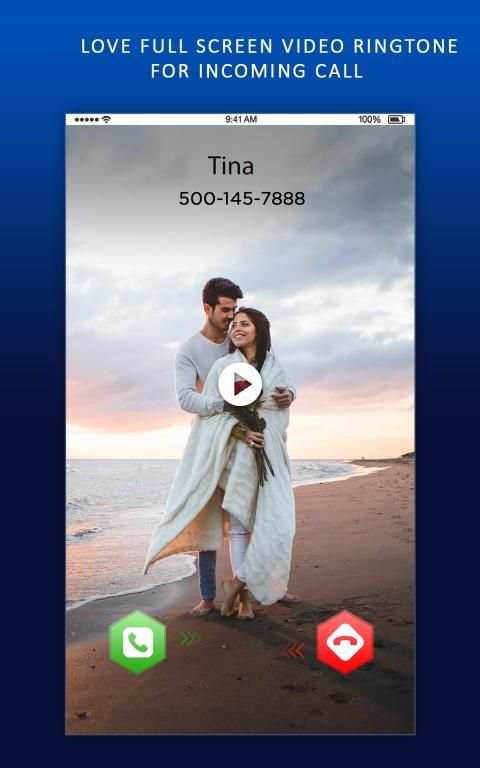 Love Full Screen Video Ringtone For Incoming Call स्क्रीनशॉट 5