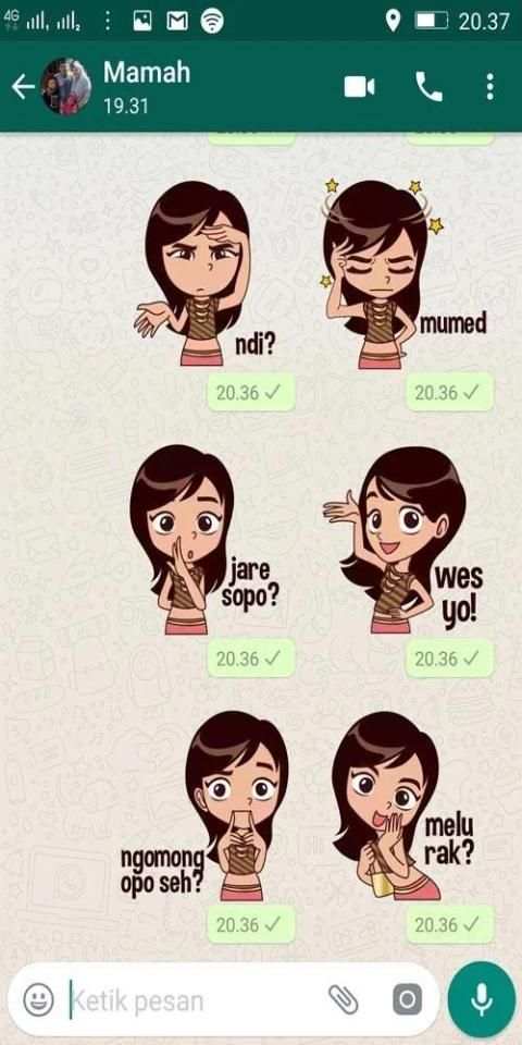 Stiker WA Jowo Suzy WAstickerapps screenshot 3