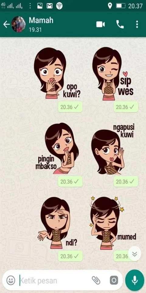Stiker WA Jowo Suzy WAstickerapps screenshot 4