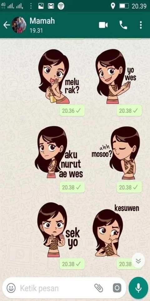 Stiker WA Jowo Suzy WAstickerapps screenshot 1