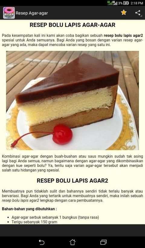 Resep Kue Agar Agar screenshot 1