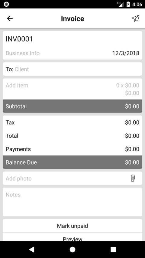 Invoice Simple Lite screenshot 1
