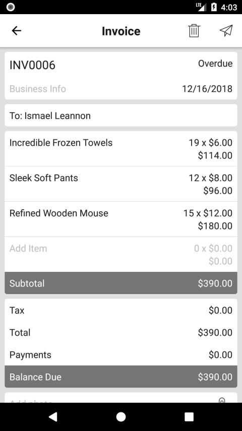 Invoice Simple Lite screenshot 2
