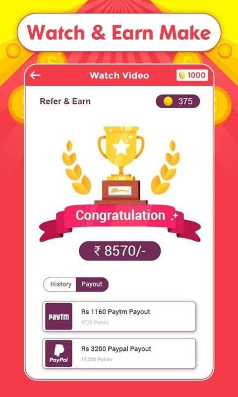 Daily Money: Earn Money, Watch Video & Play Game स्क्रीनशॉट 2