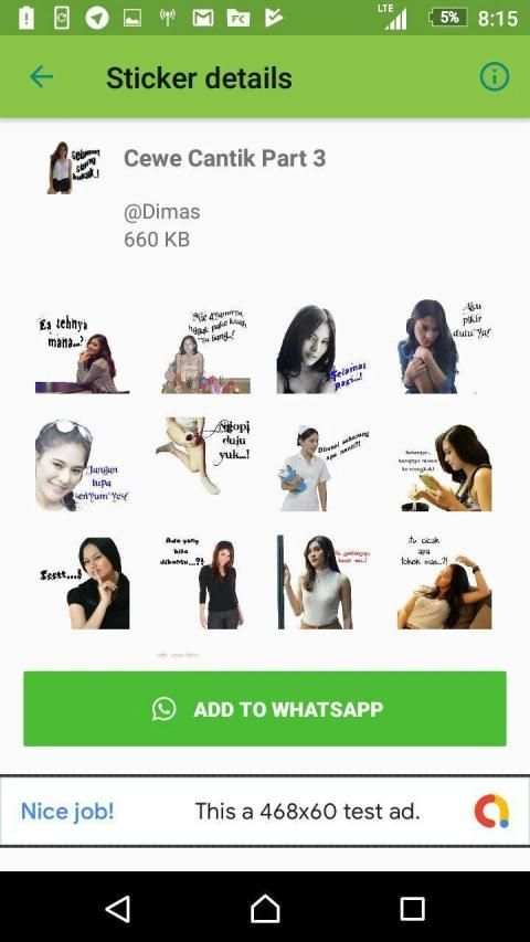 Sticker Cewe Cantik Lucu For Whatsapp screenshot 4