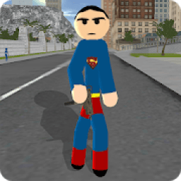 ikon Stickman Superboy Rope Hero Crime City