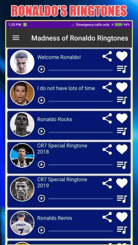 Cristiano Ronaldo Ringtones screenshot 4