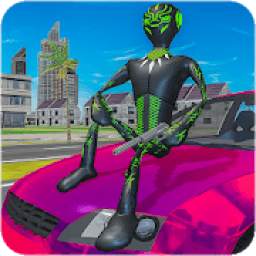 Panther Stickman Rope Hero City Crime Survival