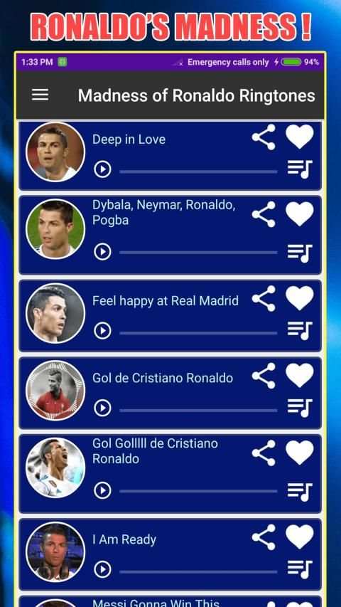 Cristiano Ronaldo Ringtones screenshot 3