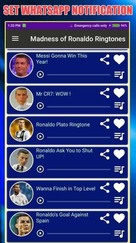 Cristiano Ronaldo Ringtones screenshot 2