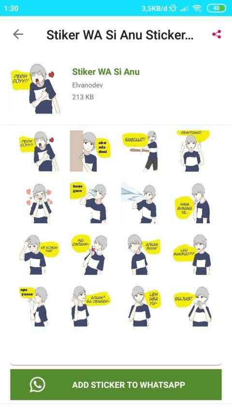 Stiker Si Anu WaStikerApp screenshot 1