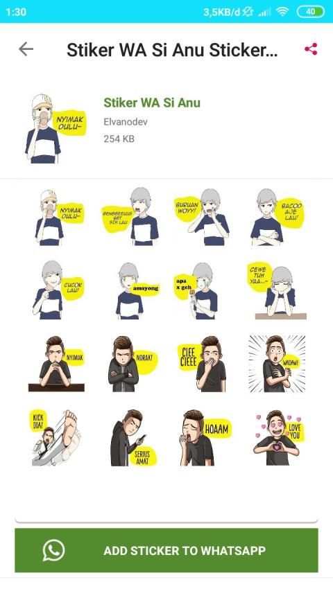 Stiker Si Anu WaStikerApp screenshot 2