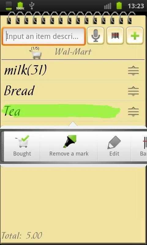 Shopping List screenshot 1