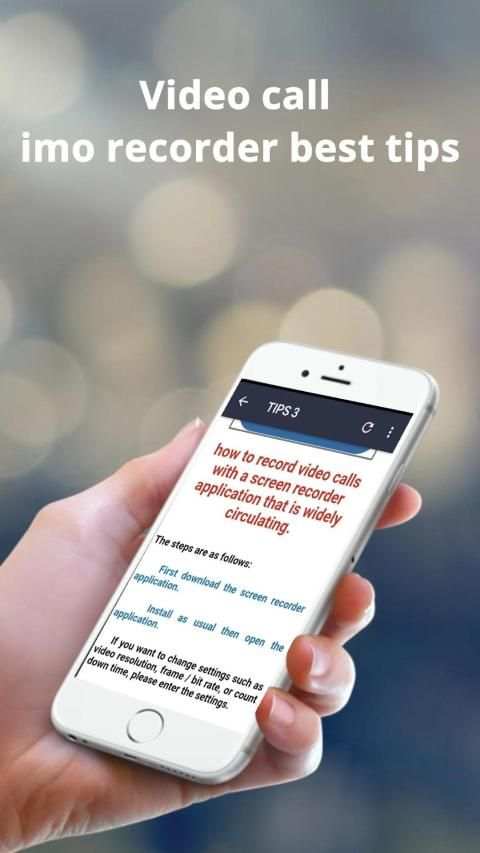 Video call imo recorder best tips screenshot 4