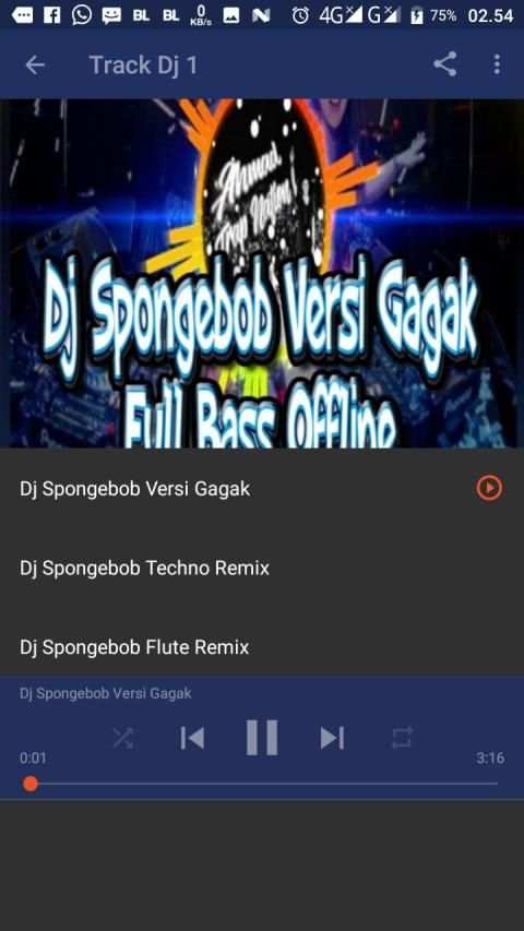 Dj Spongebob Versi Gagak Full Bass Offline screenshot 2