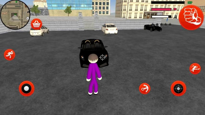 Joker Stickman Rope Hero Ganagster World screenshot 2