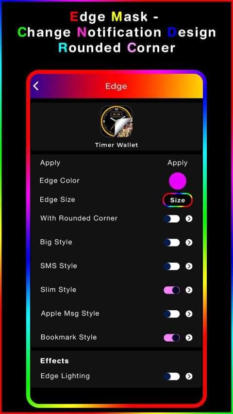 Edge Mask - Change To Unique Notification Design screenshot 2