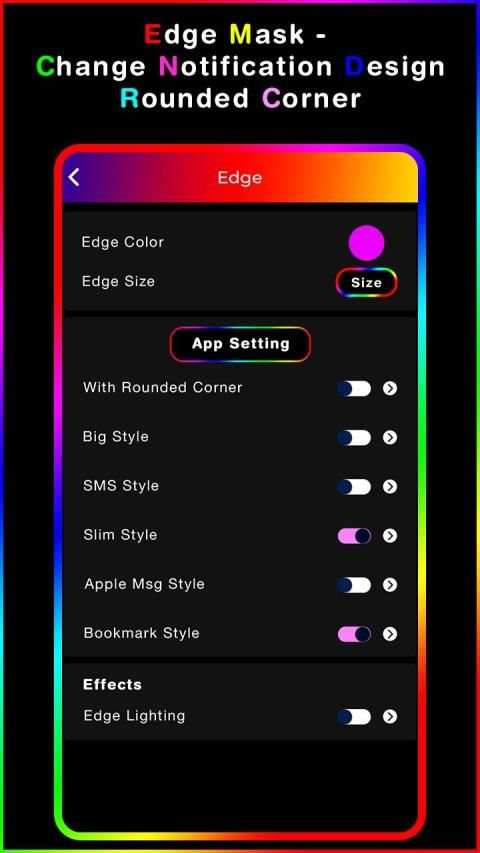 Edge Mask - Change To Unique Notification Design screenshot 4
