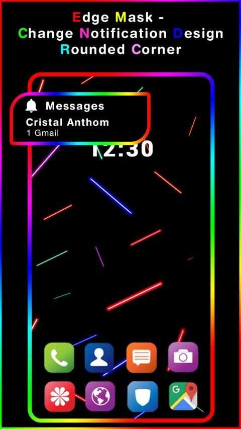 Edge Mask - Change To Unique Notification Design screenshot 3