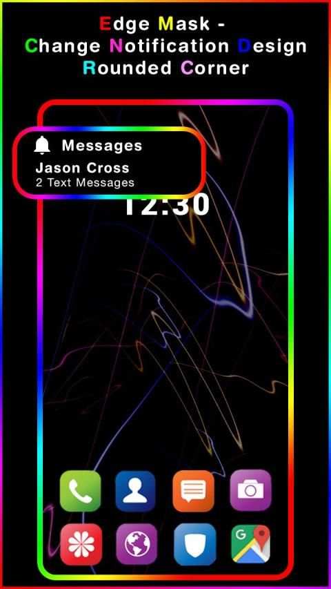 Edge Mask - Change To Unique Notification Design screenshot 1