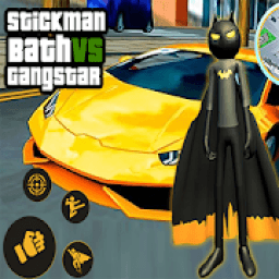 Bat Stickman Rope Hero vs Gangstar Mafia Crime आइकन