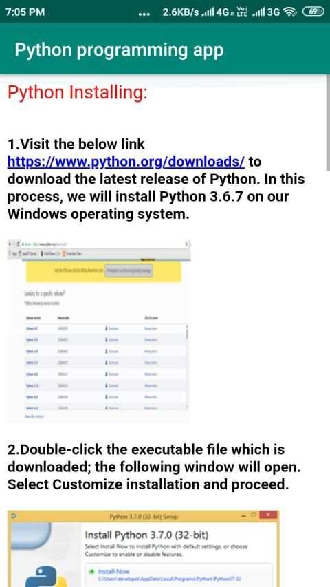 python programming app screenshot 1