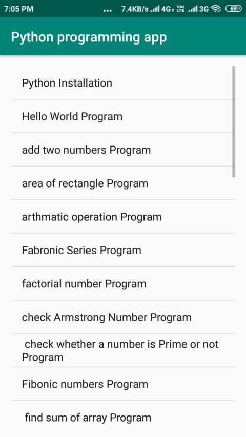 python programming app screenshot 2