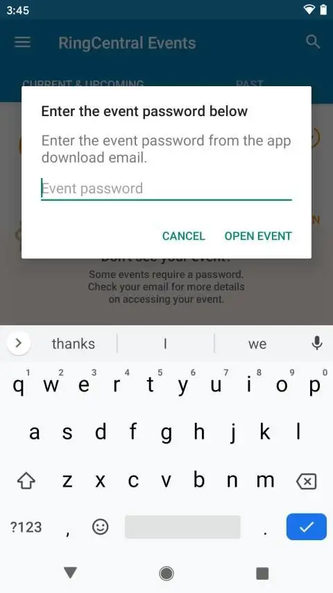 RingCentral Global Events App स्क्रीनशॉट 1
