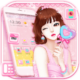 ikon Pink Cute candy Girl Theme